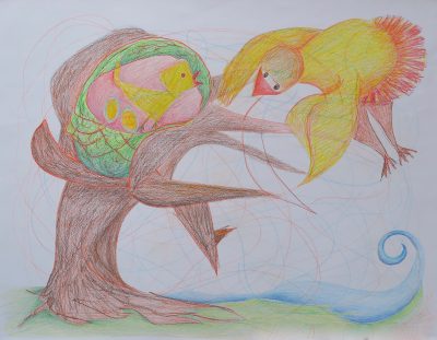 ei zwalk boom vogel nest eigen werk – Versie 2